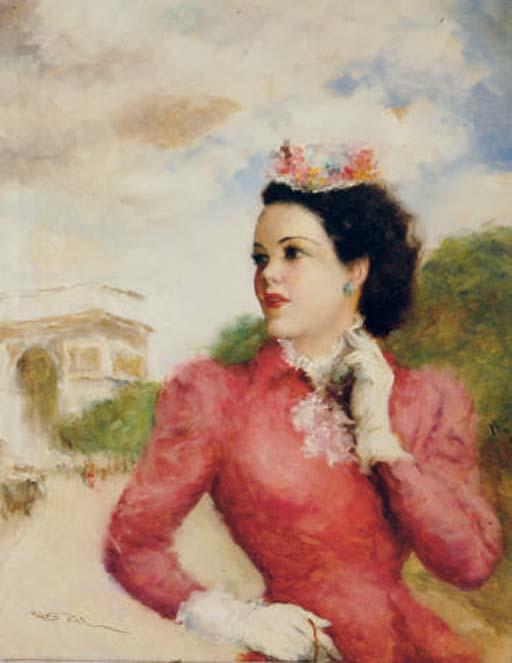 Pal Fried - A lady on the Champs Elysées