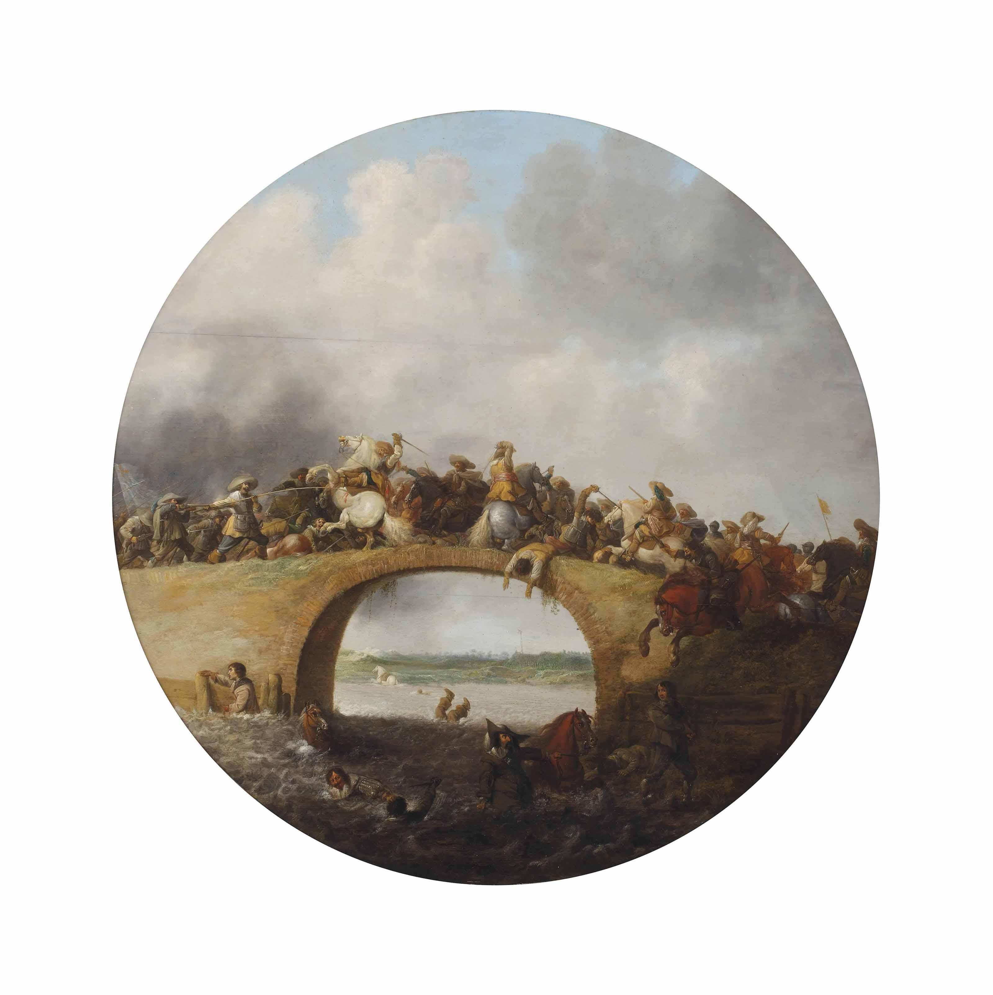Palamedes Palamedesz. I - A Battle Engagement On A Bridge