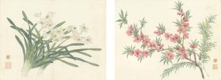 Pan Jingshu - Narcissus; Peach Blossoms
