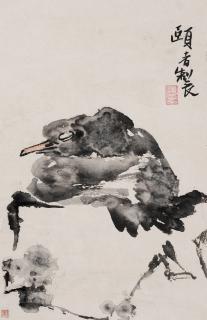 Pan Tianshou - Bird on Rock