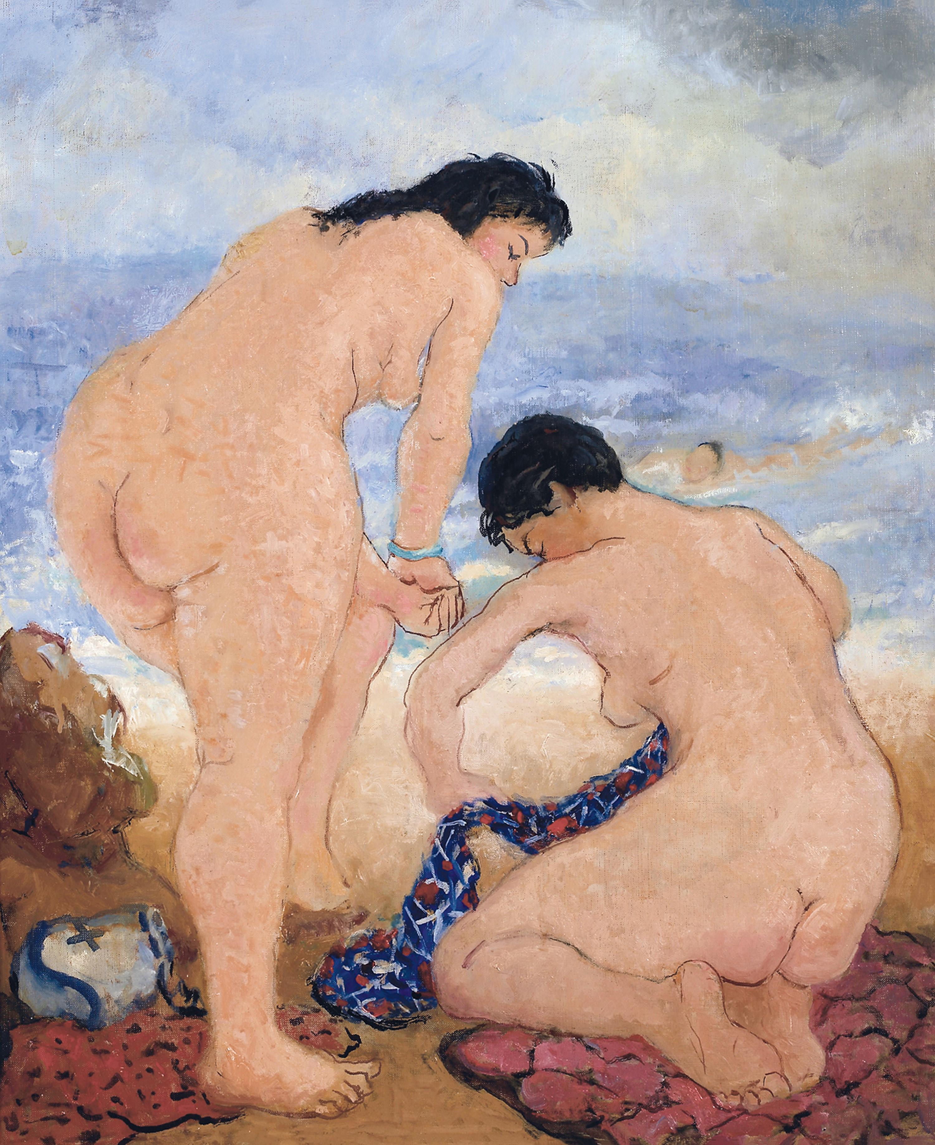 Pan Yuliang - Lady Bathers At The Seashore