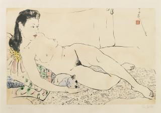 Pan Yuliang - Nude With A Cat