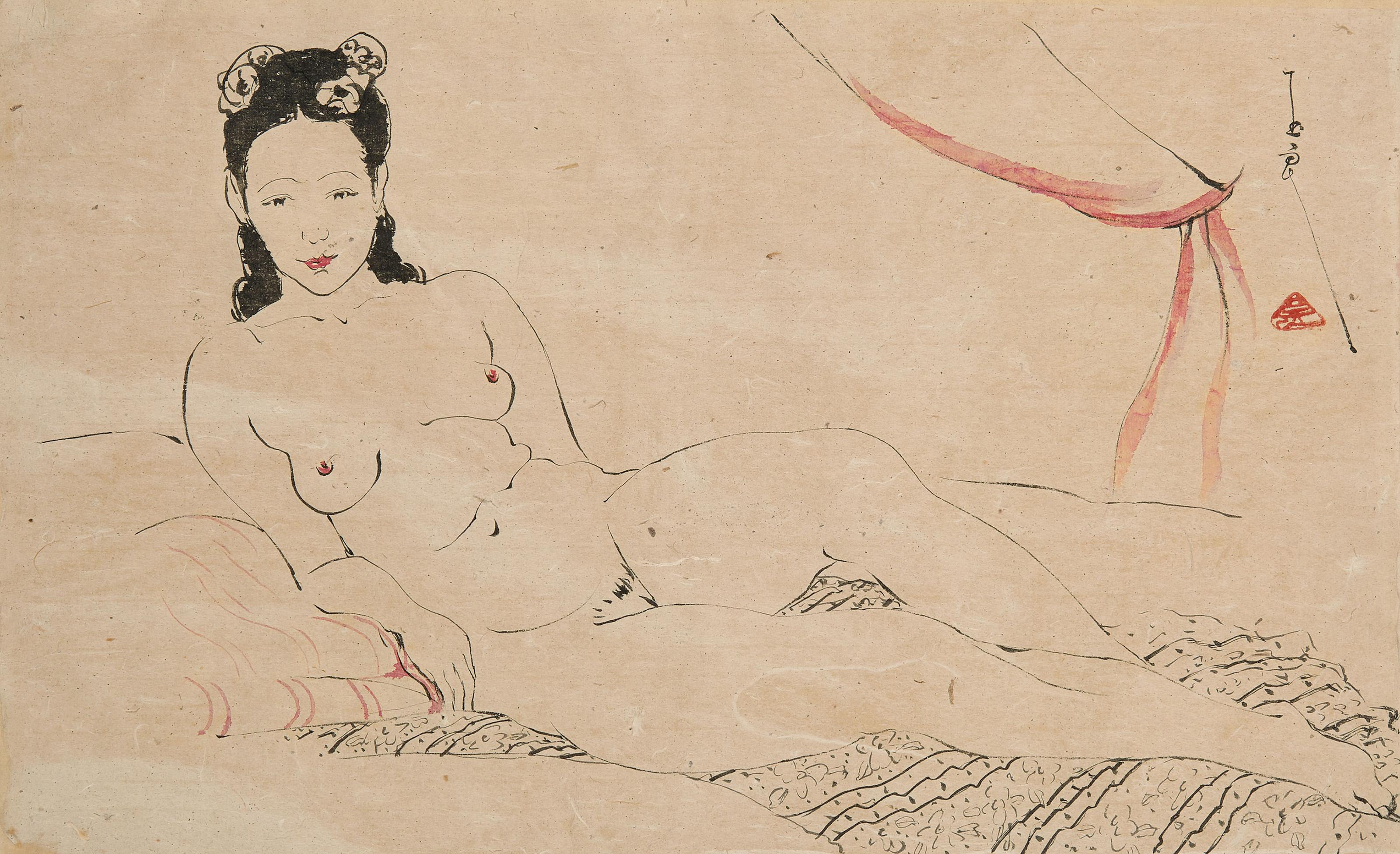 Pan Yuliang - Reclining Nude