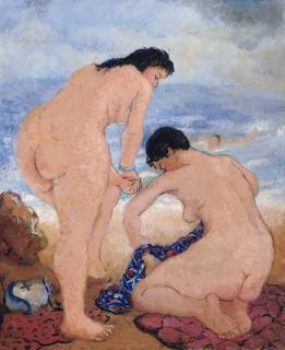 Pan Yuliang - Three Nudes On the Beach