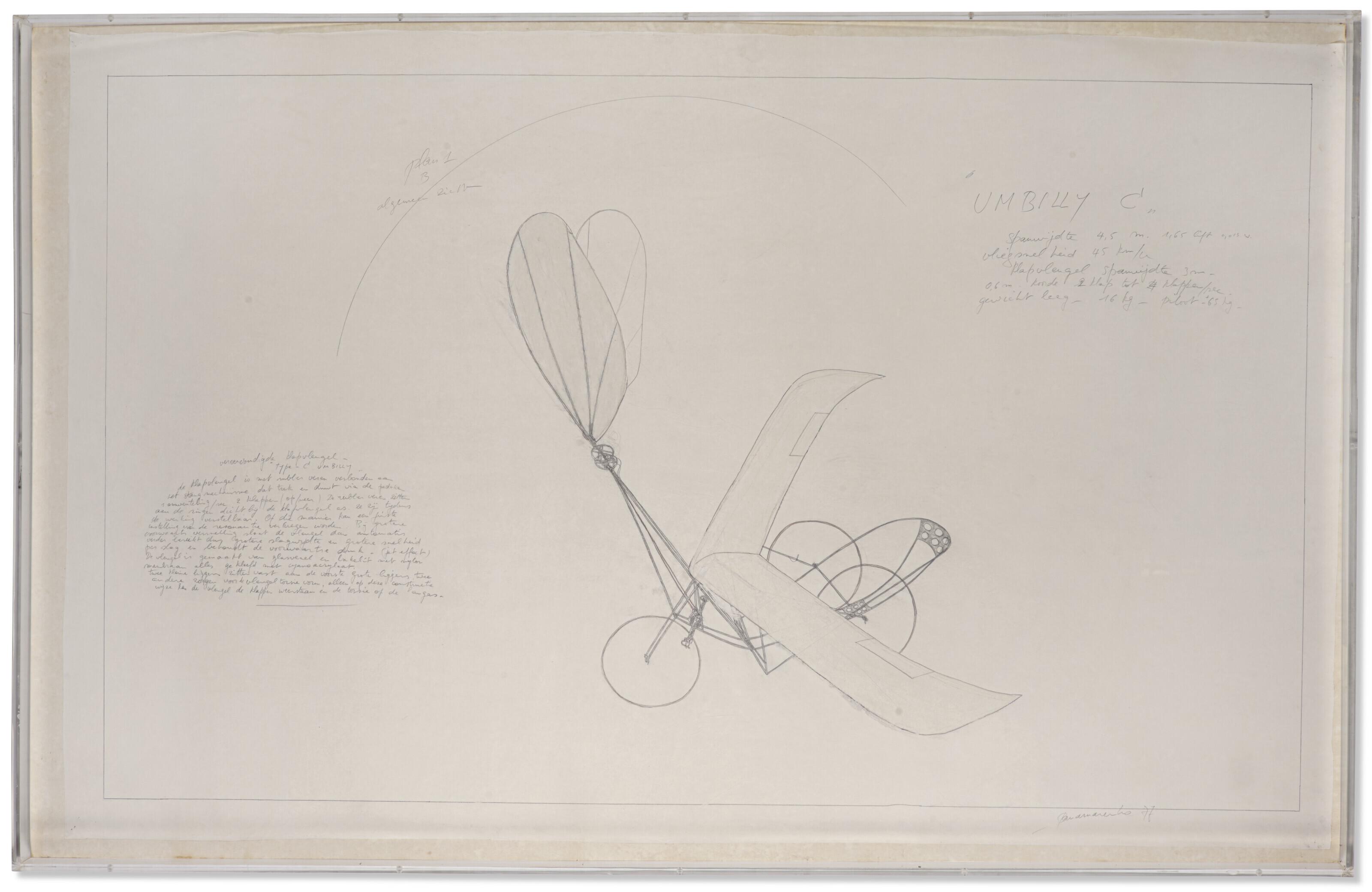 Panamarenko - Umbilly C (Plan 1B, algemeen zicht) (Umbilly C (Plan 1B, general view))