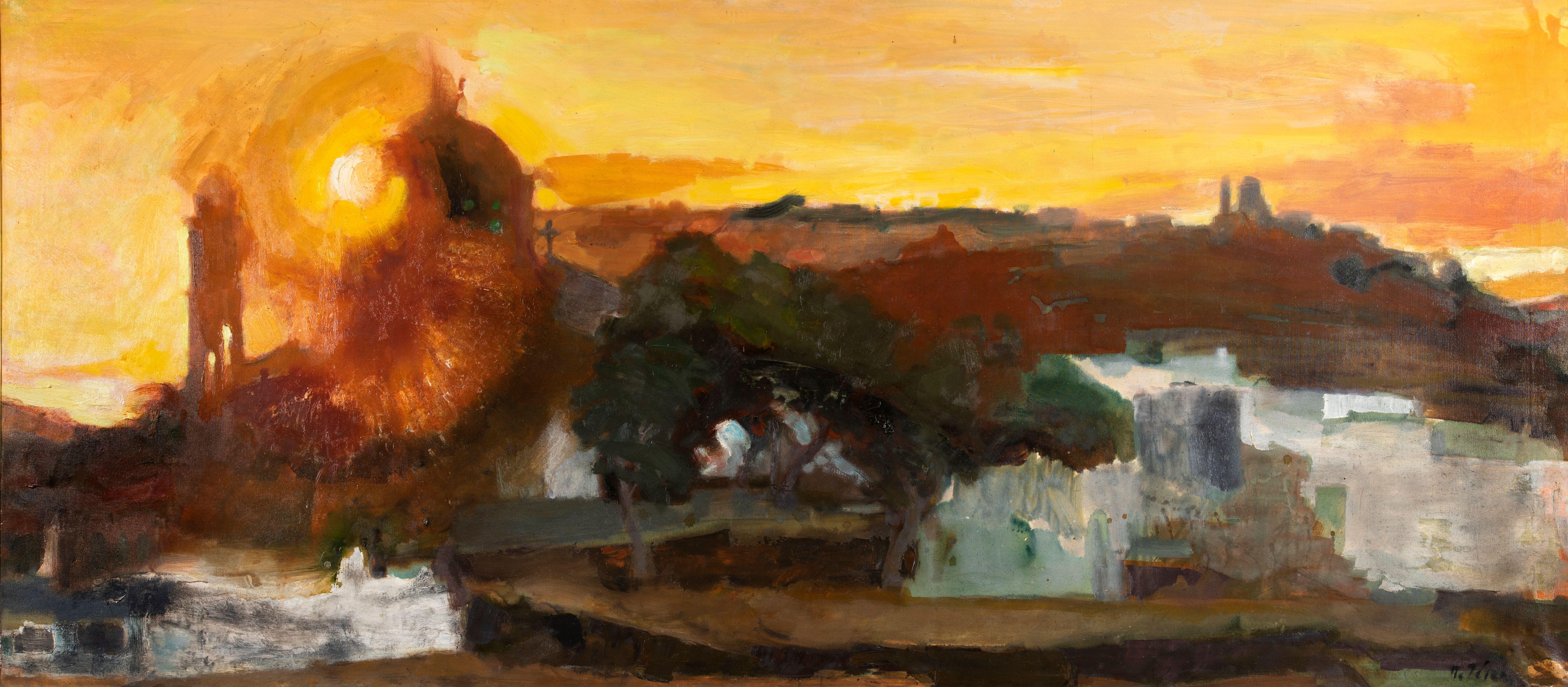 Panayiotis Tetsis - Coucher de soleil à Sifnos