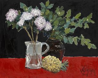 Pang Jiun - Flower Still Life (Red and Black)