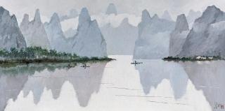 Pang Jiun - Guilin Landscape(Painted In 2010)