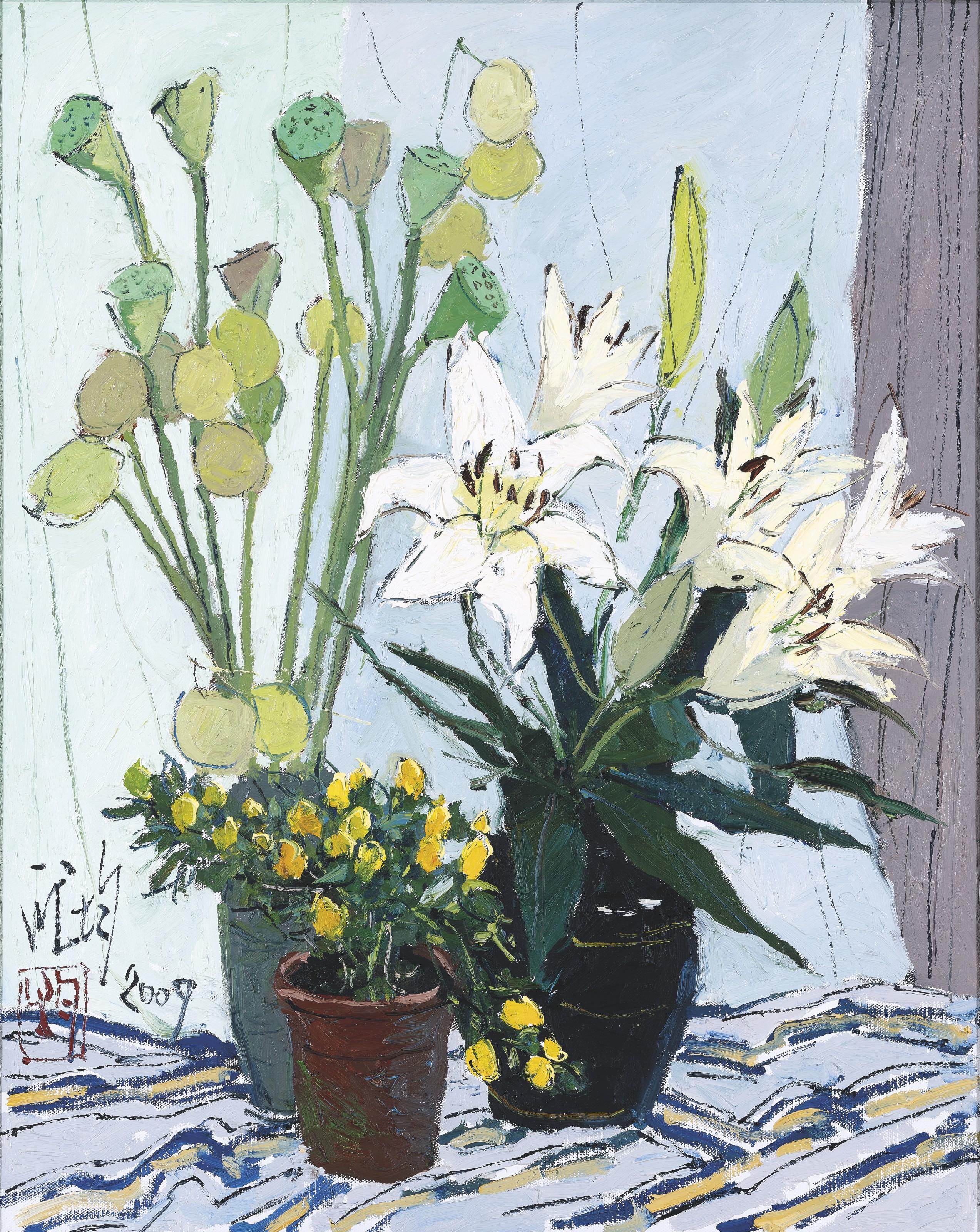 Pang Jiun - Still Life with Lily and Lotus Seeds