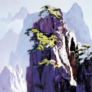 Pang Jiun - Sunshine at Mountain Huang peak