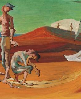 Pang Tseng-Ying - Lovers standing on the sandbar