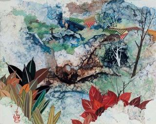 Pang Tseng-Ying - Village in the Green Forest