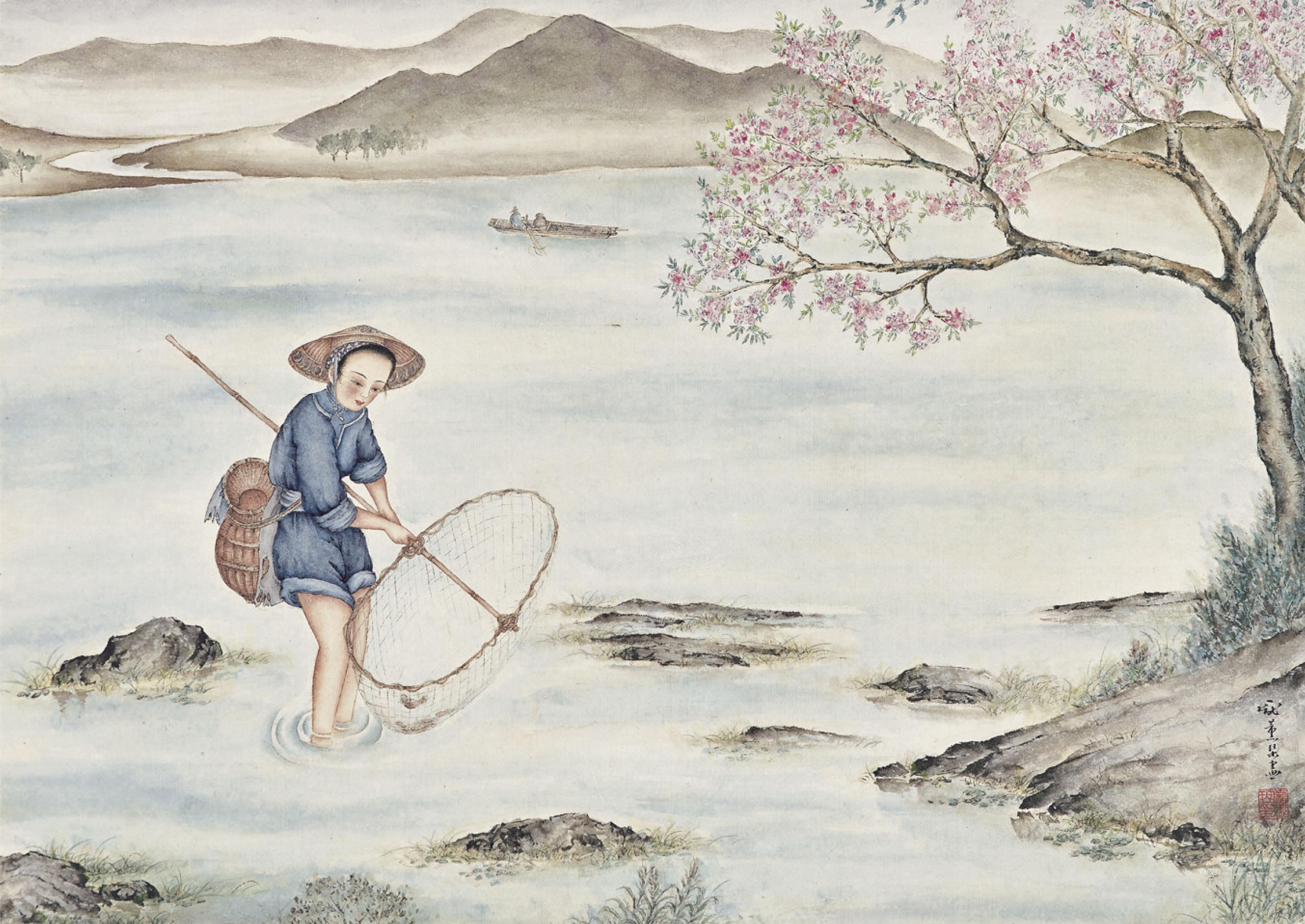 Pang Xunqin - Catching Fish