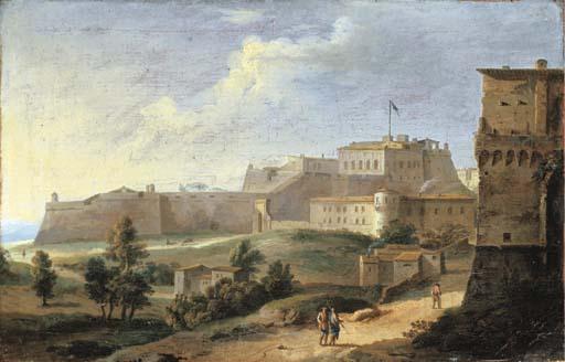 Paolo Anesi - A view of a fortress