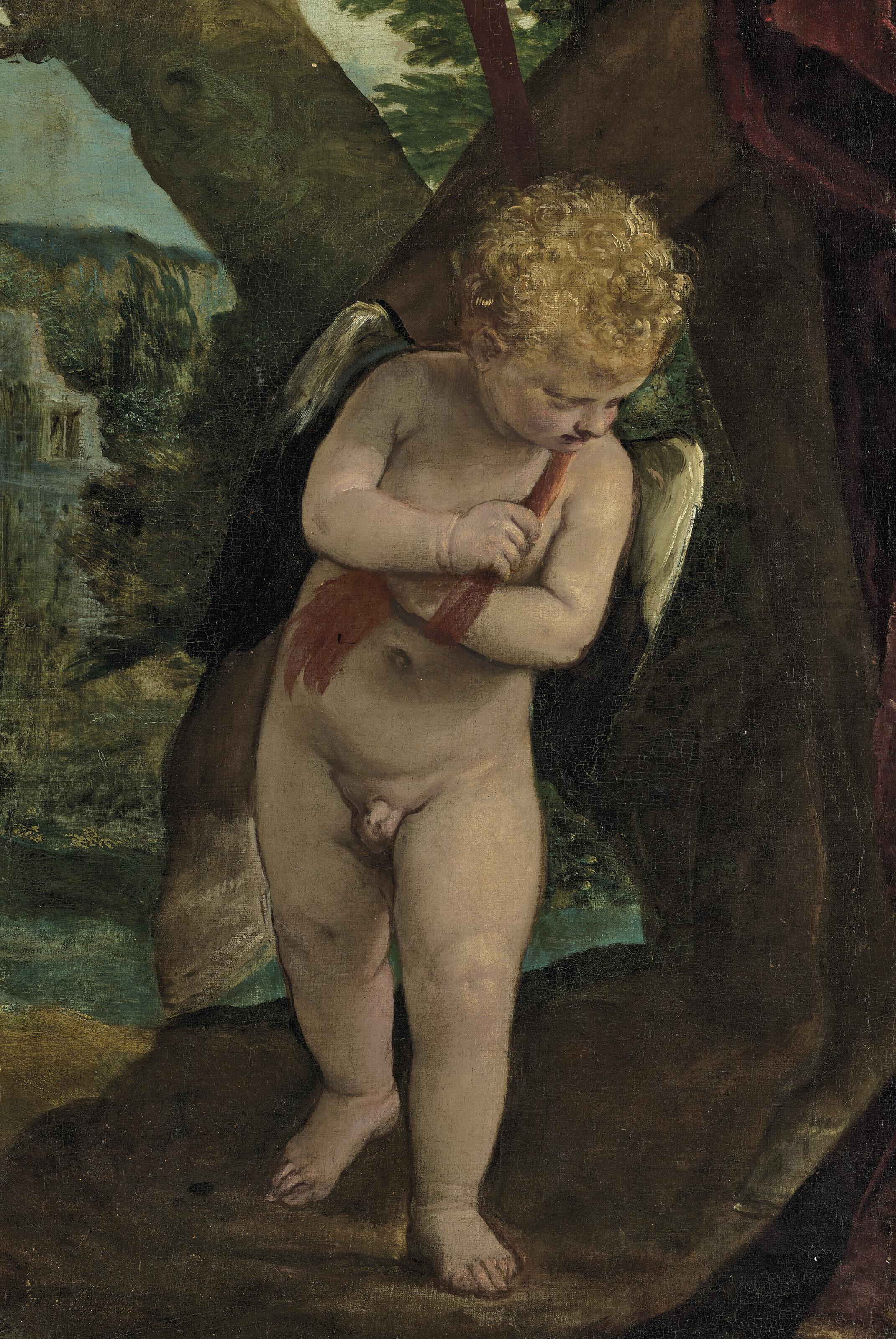 Paolo Caliari - Cupid holding the reins of Mars\' charger - a fragment