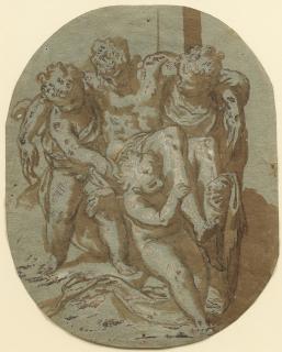Paolo Farinati - Putti supporting the dead Christ