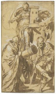 Paolo Farinati - Saint Barbara with Saints Anthony Abbot and Roch