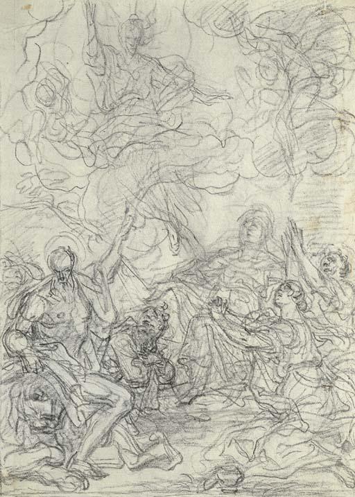 Paolo Gerolamo Piola - Assunzione della Vergine (retro); Tobiolo e l\'angelo (verso)