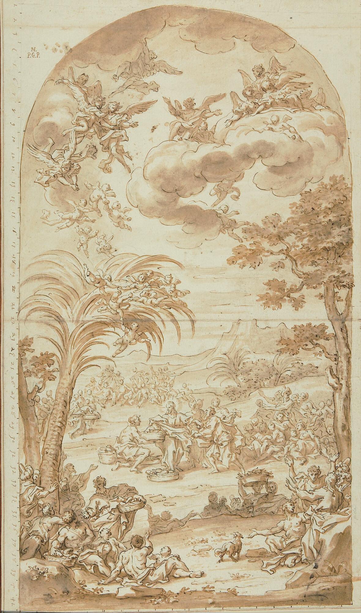 Paolo Gerolamo Piola - Die wunderbare Vermehrung der Brote und Fische.