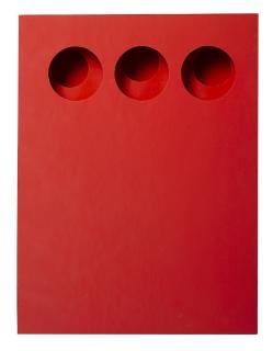 Paolo Scheggi - Intersuperficie curva - dal rosso