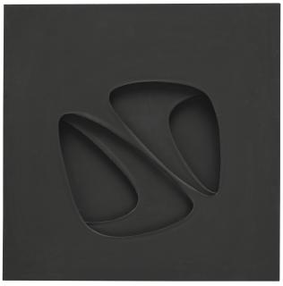 Paolo Scheggi - Nerosigned, Titled And Dated 62 On The Reverse, Acrylic On Overlapped Canvases