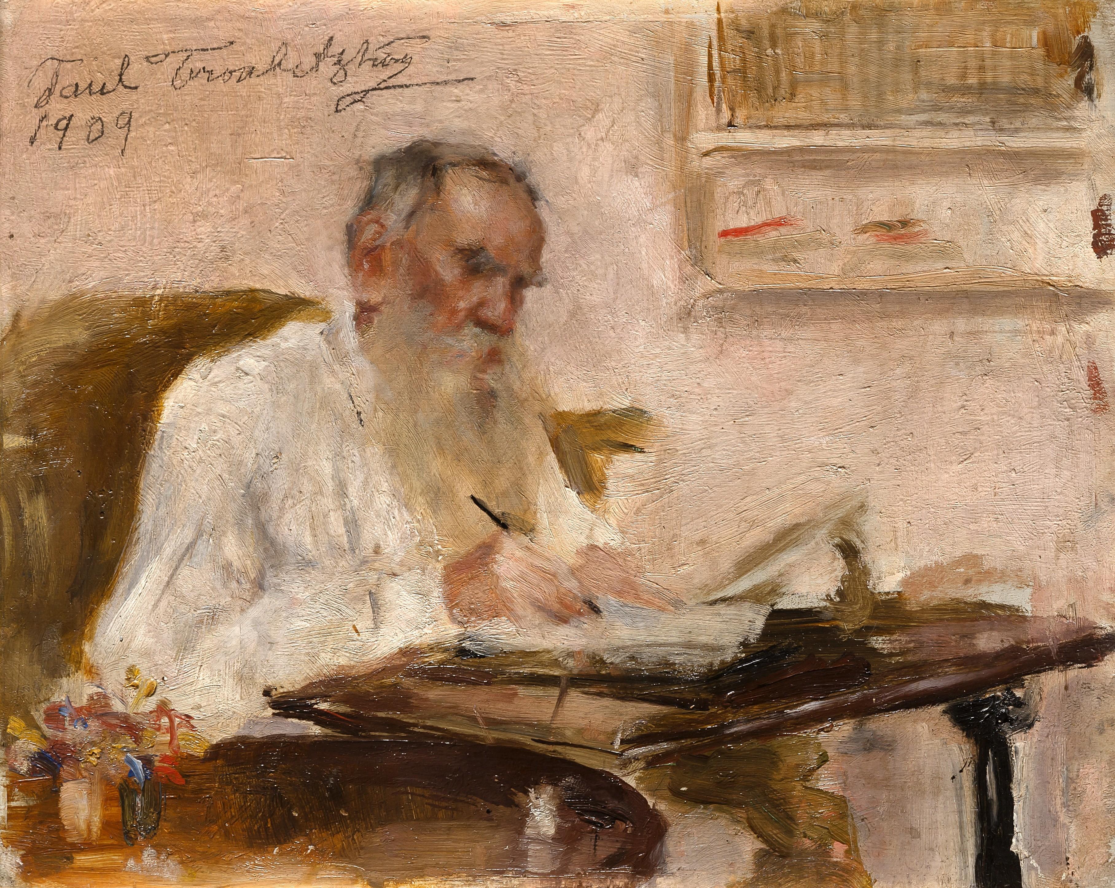 Paolo Troubetzkoy - Ritratto di Tolstoj 1909