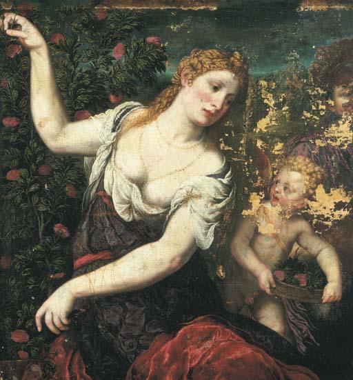 Paris Bordone - Venus and Cupid