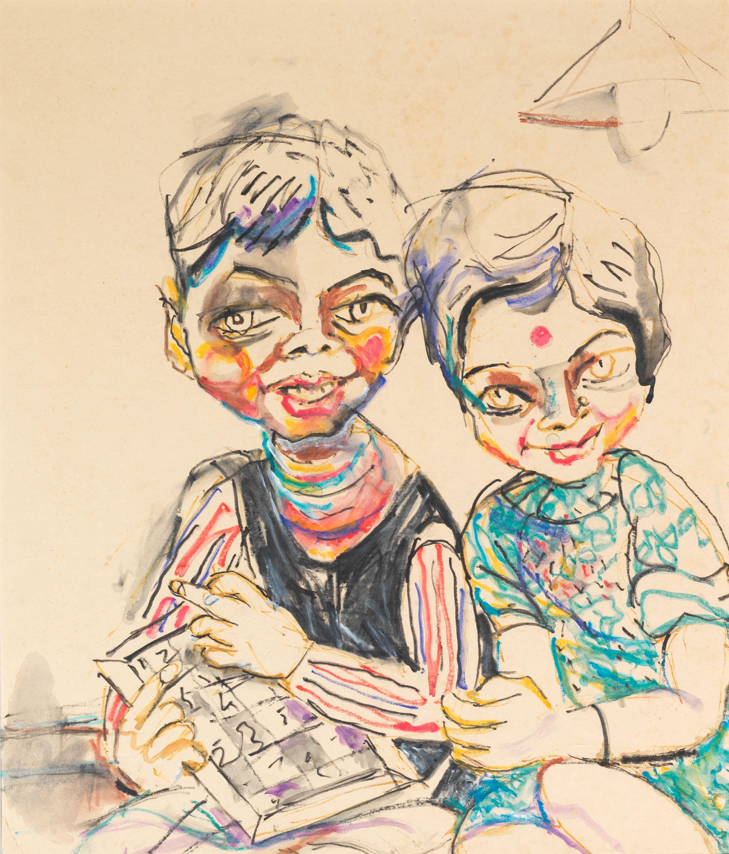 Paritosh Sen - Two Watercolours