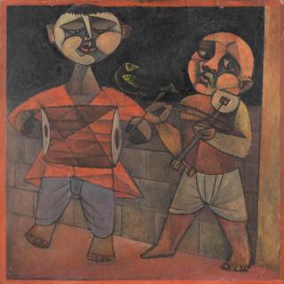 Paritosh Sen - Untitled (Two Boy Musicians)