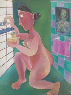 Paritosh Sen - Woman Filling Up the Lota