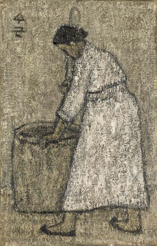 Park Sookeun - Woman pounding grain