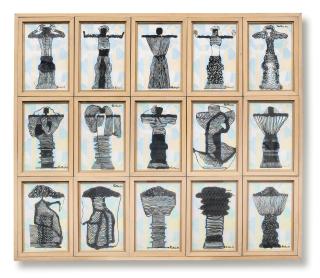 Partha Pratim Deb - Untitled each work: 25.8 x 16.2 cm