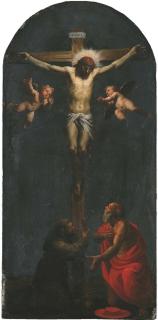Pasquale Ottino - Christ on the Cross with Saint Francis of Assisi and Saint Jerome