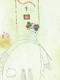 Pat Douthwaite - Frida Kahlo in bed