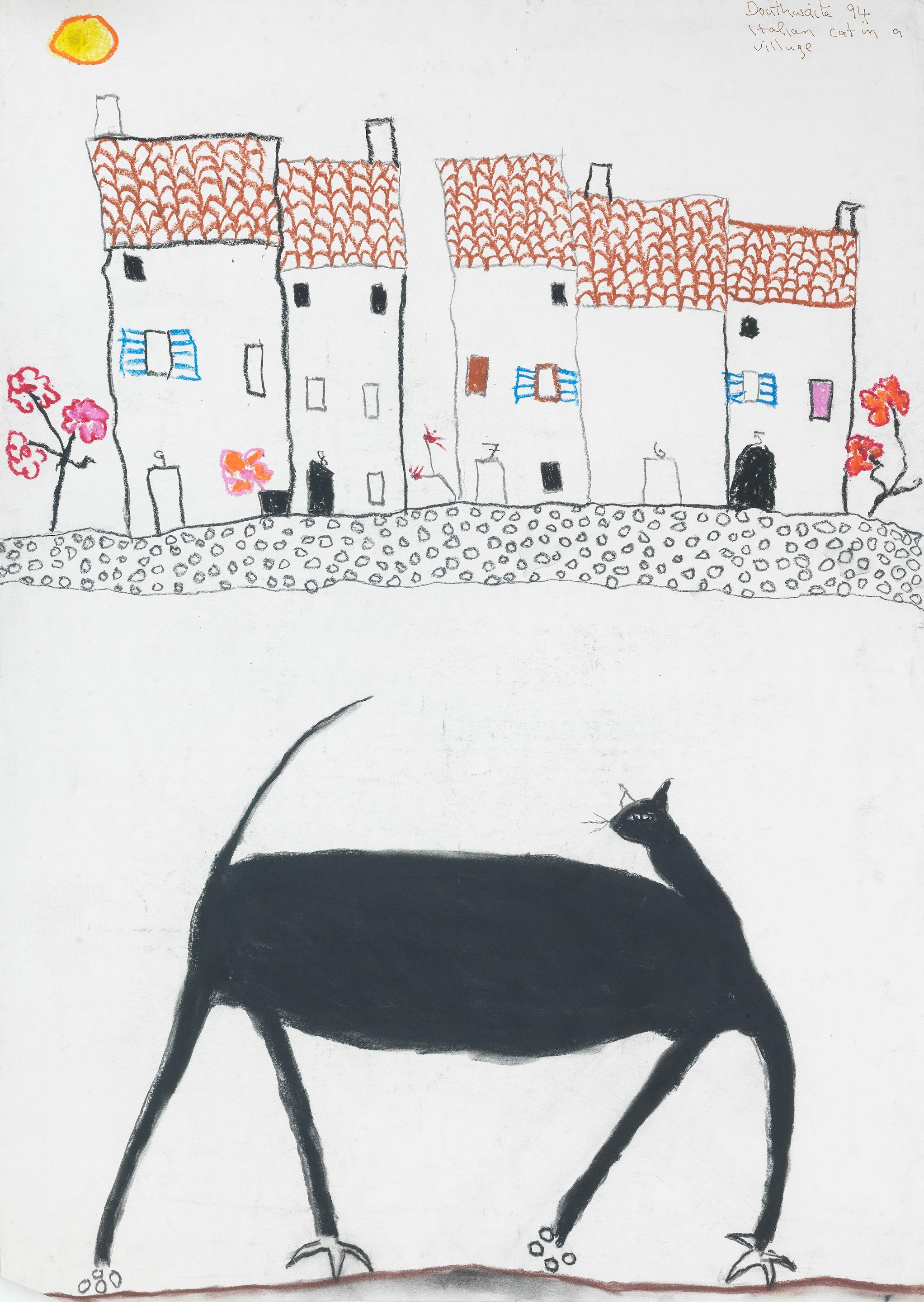 Pat Douthwaite - Italian cat in a village