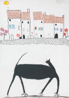 Pat Douthwaite - Italian cat in a village