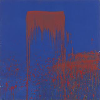 Pat Steir - Blue And Red Waterfall 