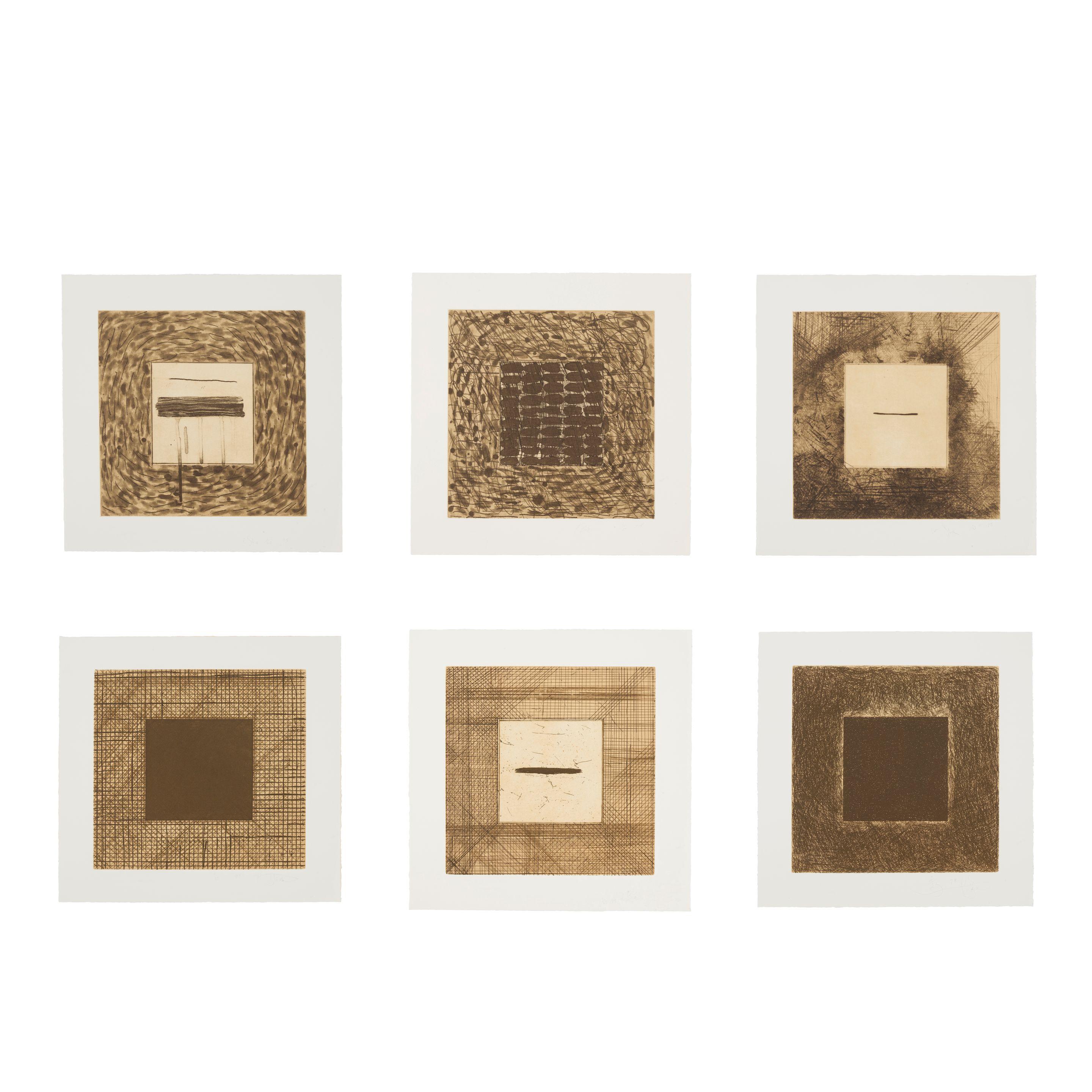 Pat Steir - Drawing Lesson, Part 1, Line, Six Etchings with Drypoint