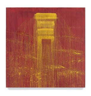 Pat Steir - Four Yellow / Red Negative Waterfall