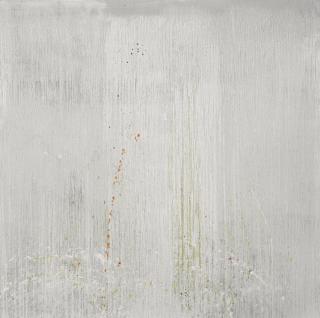 Pat Steir - Silver Sea Coast With Confetti Flies