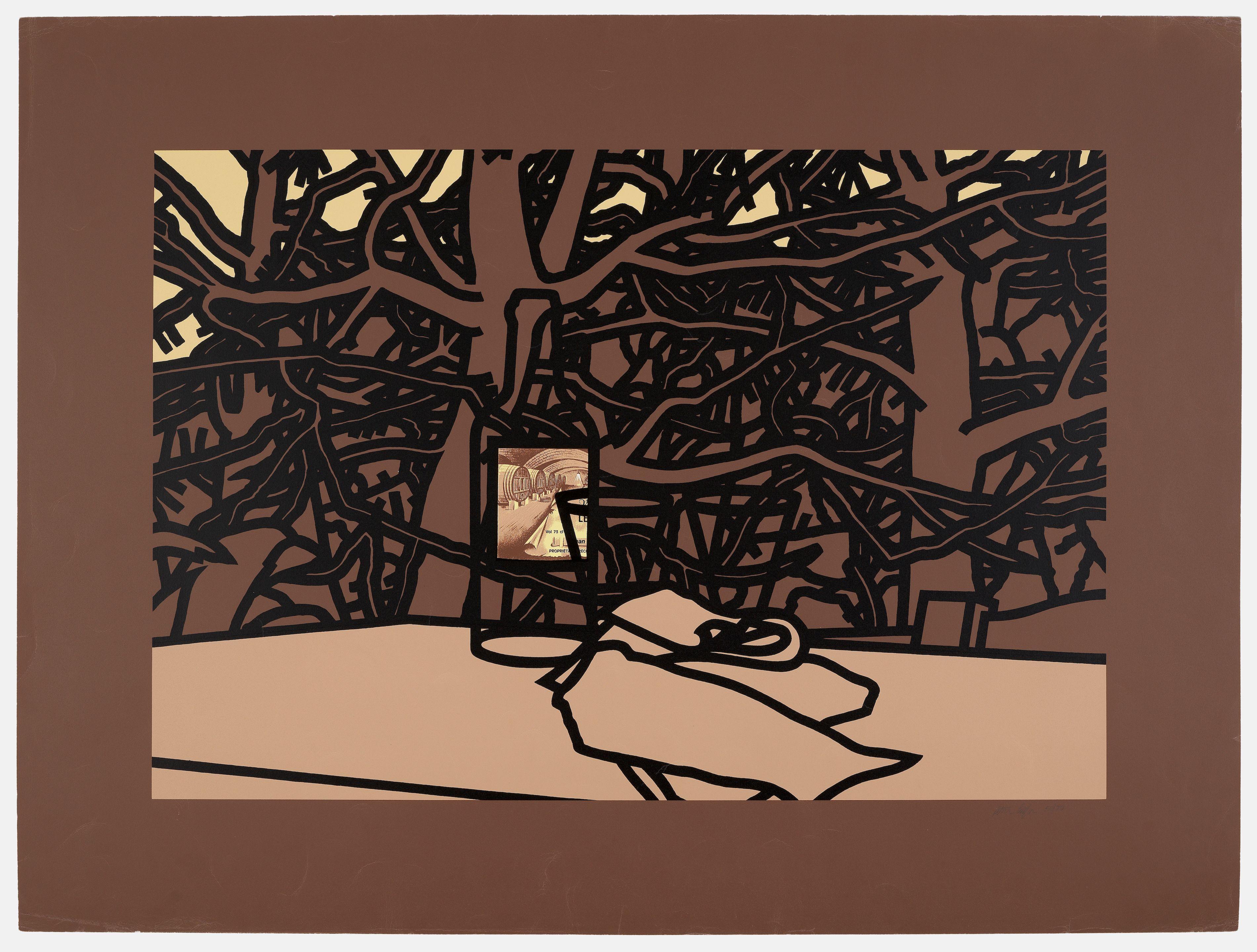 Patrick Caulfield R.A. - Evening Menu; Rose Bottle, 1975