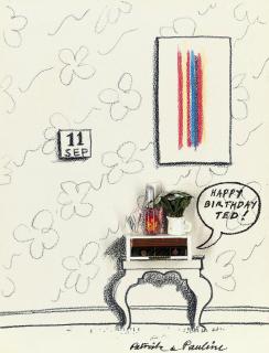 Patrick Caulfield, R.A. - Happy Birthday Ted (Birthday card)