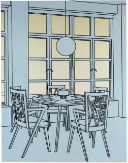 Patrick Caulfield, R.A. - Interior With Fondue Pan