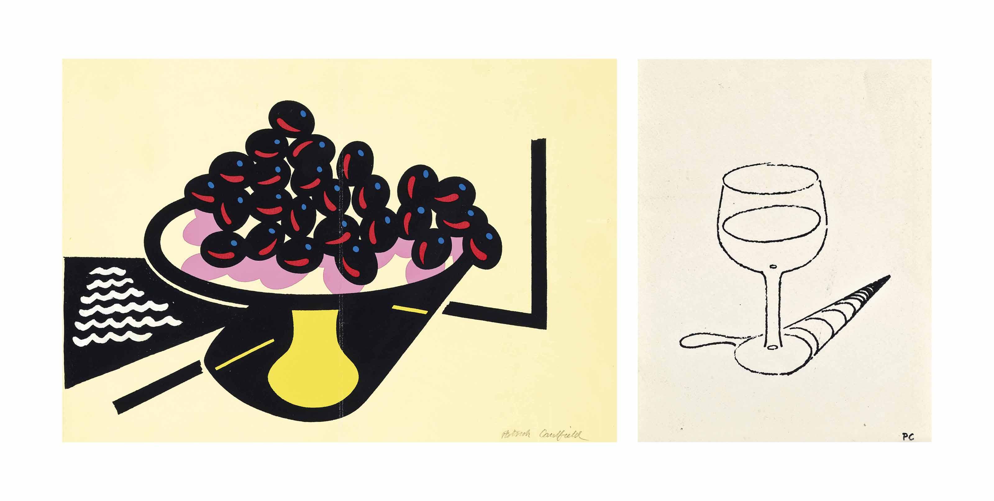 Patrick Caulfield, R.A. - Tate Menu; Wine Glass