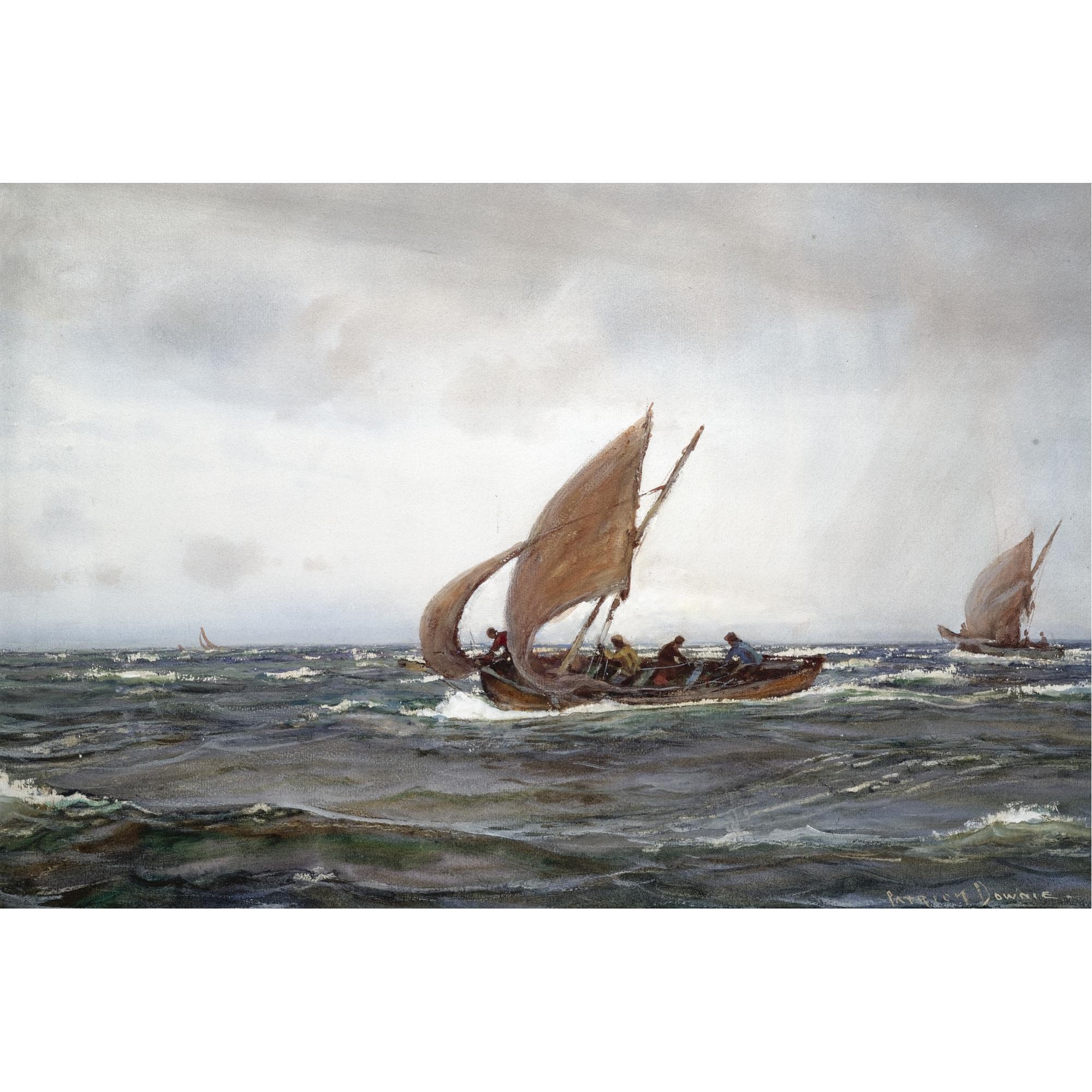 Patrick Downie - Fishing Boats In Rough Seas