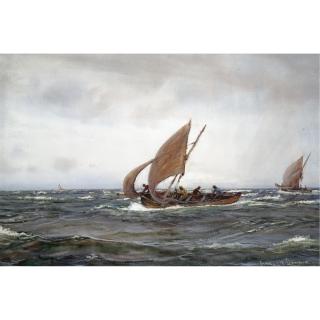 Patrick Downie - Fishing Boats In Rough Seas
