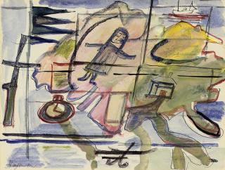 Patrick Hayman - Person on an Island (Waving); Walking the Dog; and Two Women