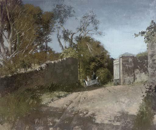 Patrick Hennessy, R.H.A. - The Milk Cart (Recto); View From The Artist\'S House (Verso)