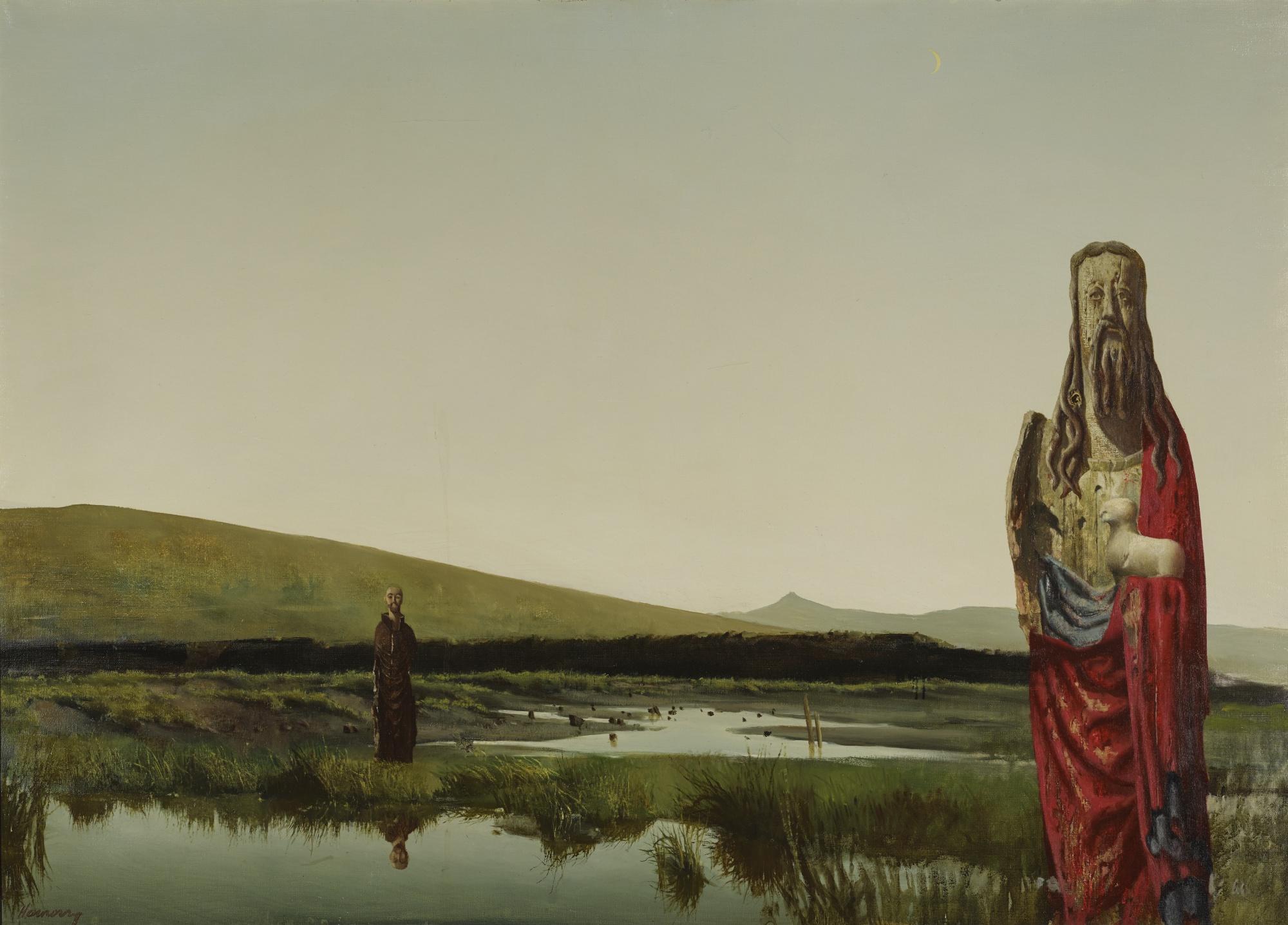 Patrick Hennessy - Landscape With Monk And St John The Baptist