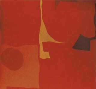 Patrick Heron, R.A. - Disc Fragments in Red